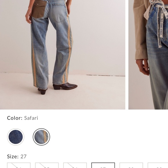 Free people We the free ZAMBI slouchy jeans size 26 - Picture 5 of 5